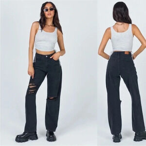 Princess Polly | Fraya High Waisted Boyfriend Jeans Distressed | womens‎ 10